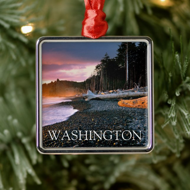 Olympic National Park | Washington State Metal Ornament (Tree)