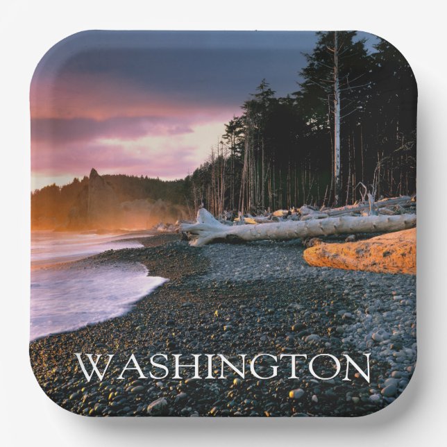 Olympic National Park | Washington State Paper Plates (Front)