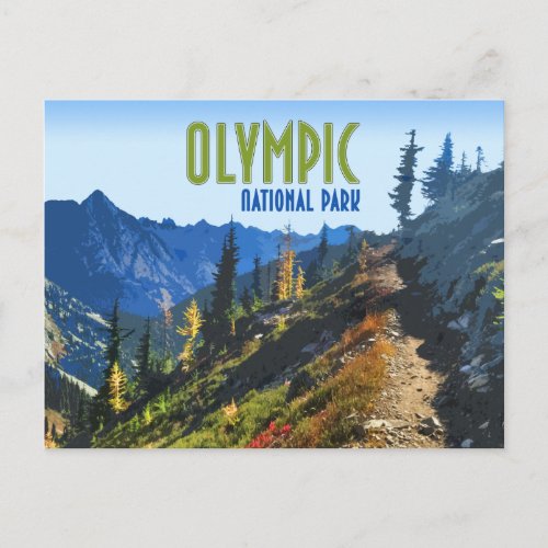 Olympic National Park Washington State Vintage Postcard