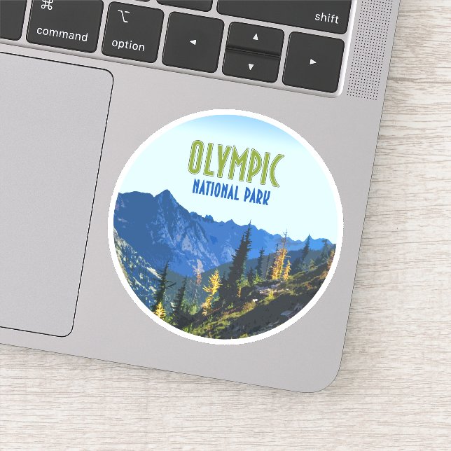 Olympic National Park Washington State Vintage Sticker (Detail)