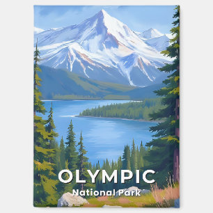 Olympic National Park Washington Travel Painting Magnet