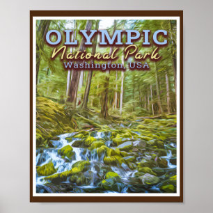 OLYMPIC NATIONAL PARK - WASHINGTON UNITED STATES POSTER