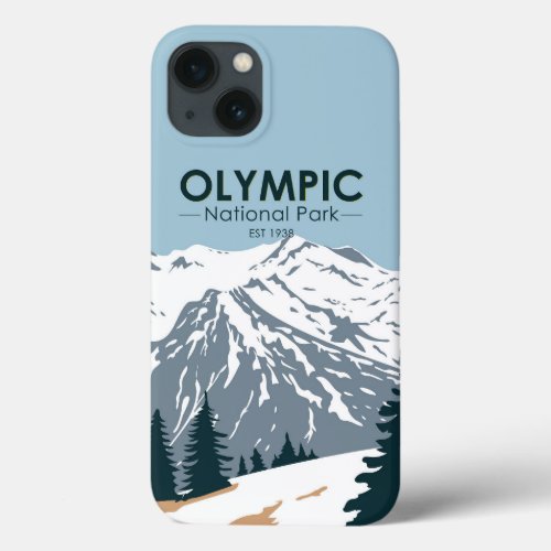 Olympic National Park Washington Vintage  iPhone 13 Case