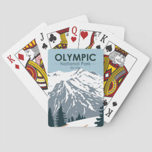 Olympic National Park Washington Vintage Poker Cards