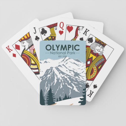 Olympic National Park Washington Vintage  Poker Cards