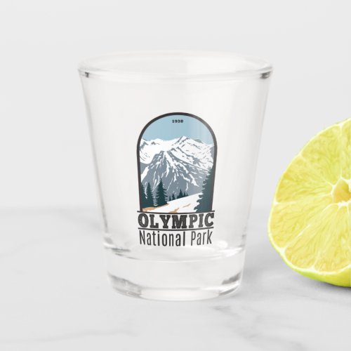 Olympic National Park Washington Vintage Shot Glass