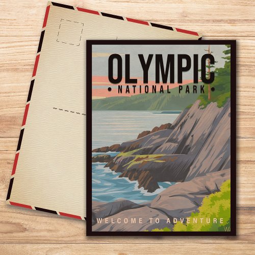 Olympic National Park Washington Vintage Souvenir Postcard