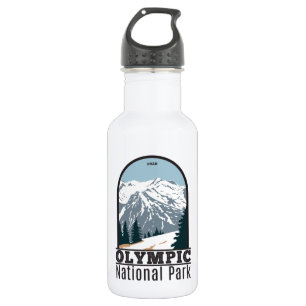 Olympic National Park Washington Vintage Stainless Steel Water Bottle