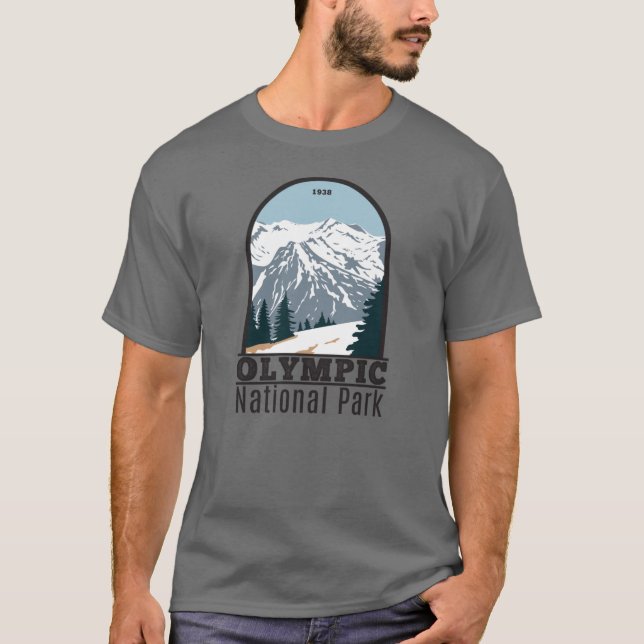 Olympic National Park Washington Vintage T-Shirt (Front)