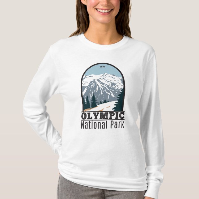 Olympic National Park Washington Vintage T-Shirt (Front)
