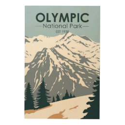 Olympic National Park Washington Vintage Wood Wall Art