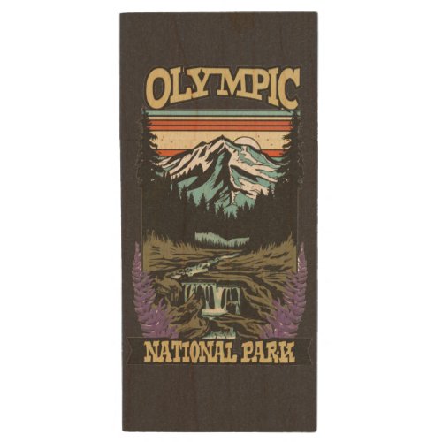 Olympic National Park  Wood Flash Drive