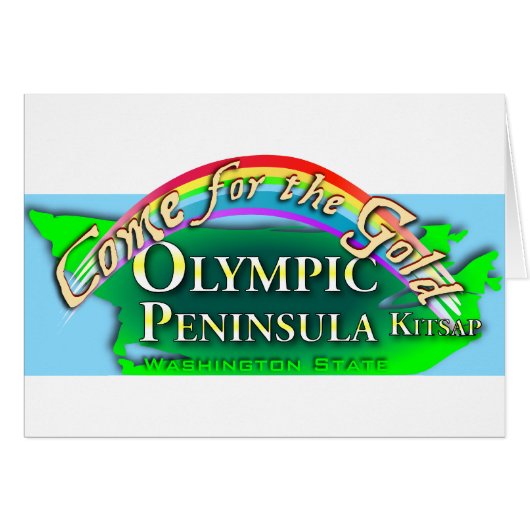 Olympic Peninsula - Come for the Gold Cards (Front Horizontal)