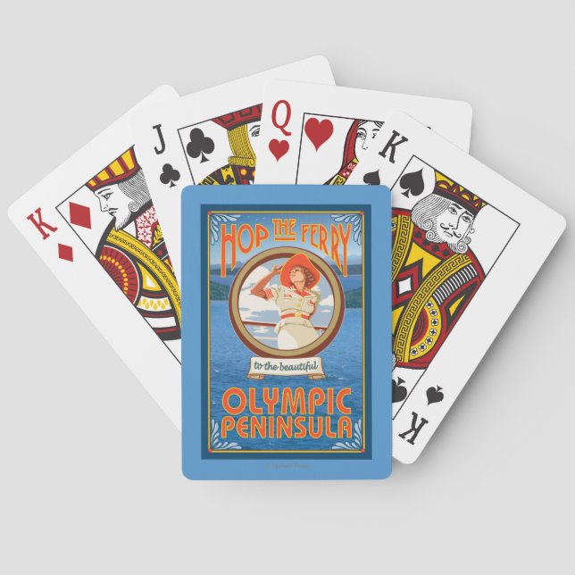 Olympic Peninsula, WashingtonHop the Ferry Poker Cards (Back)