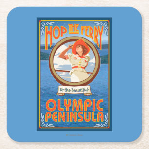 Olympic Peninsula, WashingtonHop the Ferry Square Paper Coaster