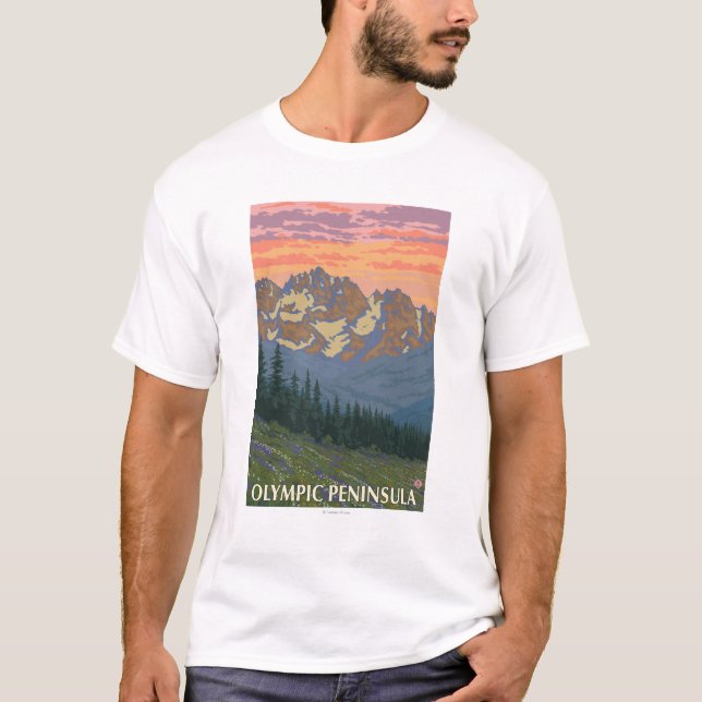 Olympic Peninsula, WashingtonSpring Flowers T-Shirt (Front)