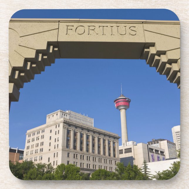 Olympic Plaza and Calgary Tower, Alberta, Canada Coaster (Front)