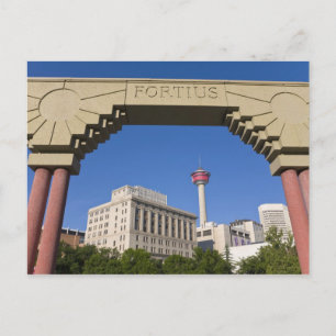 Olympic Plaza and Calgary Tower, Alberta, Canada Postcard