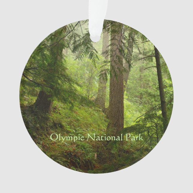 Olympic Rainforest Photo Ornament (Front)