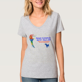 Olympic Scentathalon Ladies V-neck T-Shirt