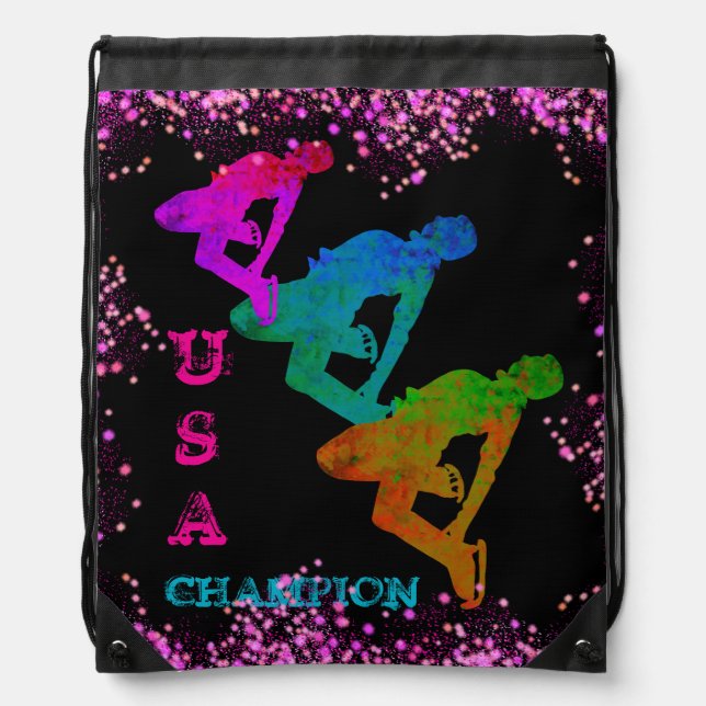 OLYMPIC SKATING  DRAWSTRING BAG (Front)
