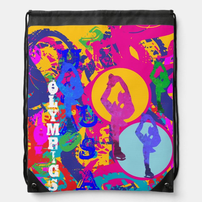 OLYMPIC SKATING  DRAWSTRING BAG (Front)