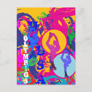 OLYMPIC SKATING POSTCARD