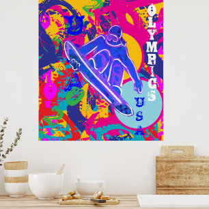 OLYMPIC SNOWBOARDING POSTER