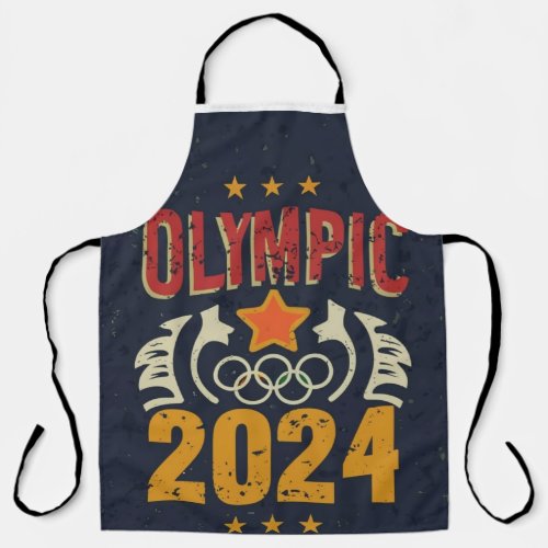 Olympics 2024 Unleashed Rings of Victory cooking Apron