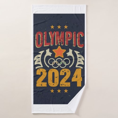 Olympics 2024 Unleashed Rings of Victory Design Bath Towel Set