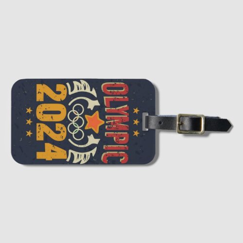 Olympics 2024 Unleashed Rings of Victory Design Luggage Tag