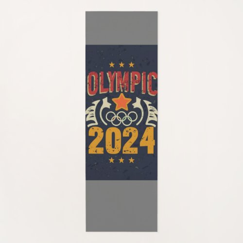Olympics 2024 Unleashed Rings of Victory Design Yoga Mat
