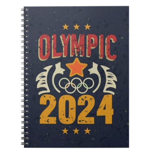 Olympics 2024 Unleashed Rings of Victory memory Notebook