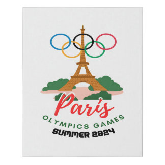 olympics games faux canvas print