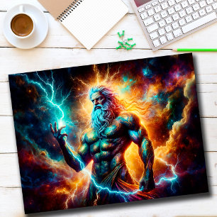 Olympus God antique men greek mythology art Postcard