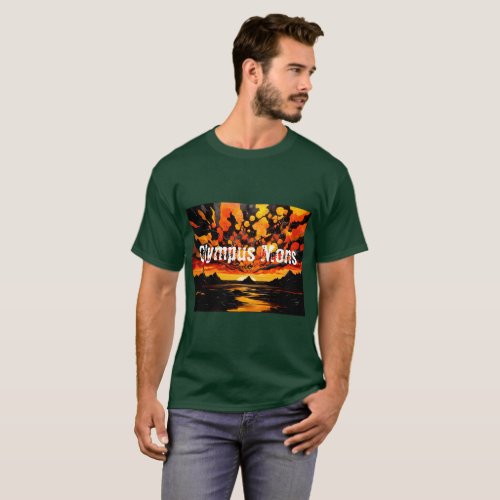 Olympus Mons Astronomy Colorful Mens T_shirt