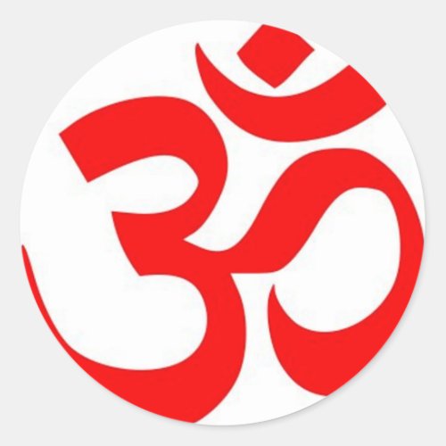 Om ॐ _ Hindu and Buddhist Symbol Classic Round Sticker