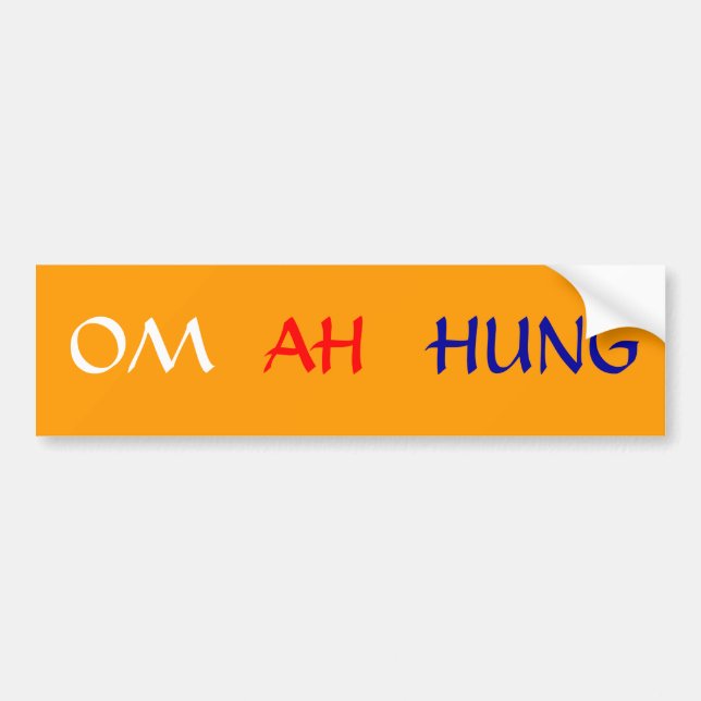 OM AH HUM - BUMPER STICKER (Front)