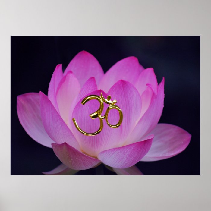 OM and the lotus flower Print