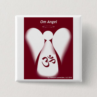 Om Angel Pinback Button