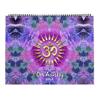 OM Artistry Yoga NewAge Meditational Mandala Calendar