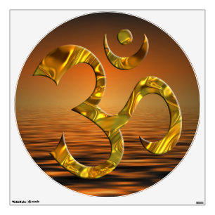 OM / AUM - gold sunset Wall Sticker
