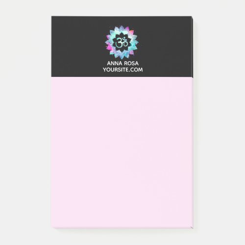 *~* Om Aum Lotus Flower Mandala Post-it Notes