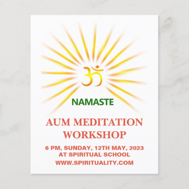 Om Aum Meditation  Flyer (Front)