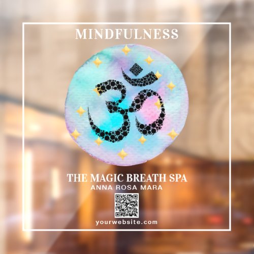 ** OM AUM Mindfulness Reiki Yoga Meditation Window Cling