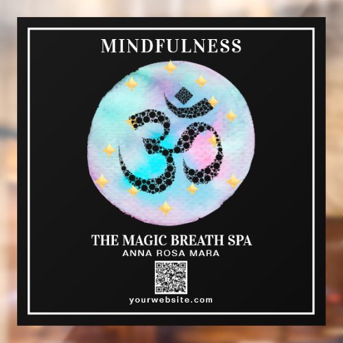  OM AUM Mindfulness Reiki _ Yoga Meditation Window Cling