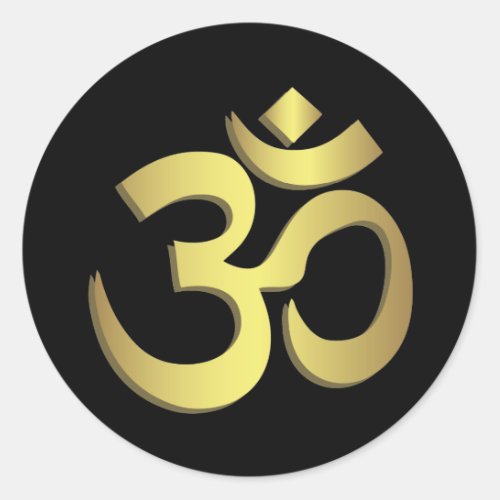 Om  Aum  Namaste yoga symbol Classic Round Sticker