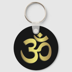 Om ( Aum ) Namaste yoga symbol Keychain