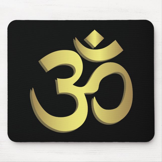 Om ( Aum ) Namaste yoga symbol Mouse Pad (Front)