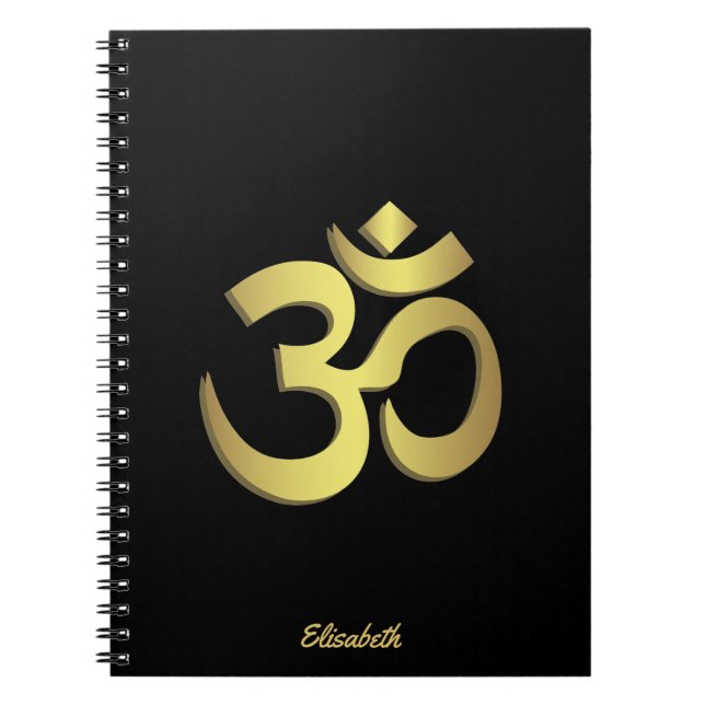Om ( Aum ) Namaste yoga symbol Notebook (Front)